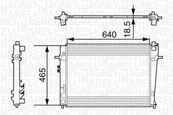 MAGNETI MARELLI Radiators, Motora dzesēšanas sistēma 350213127500